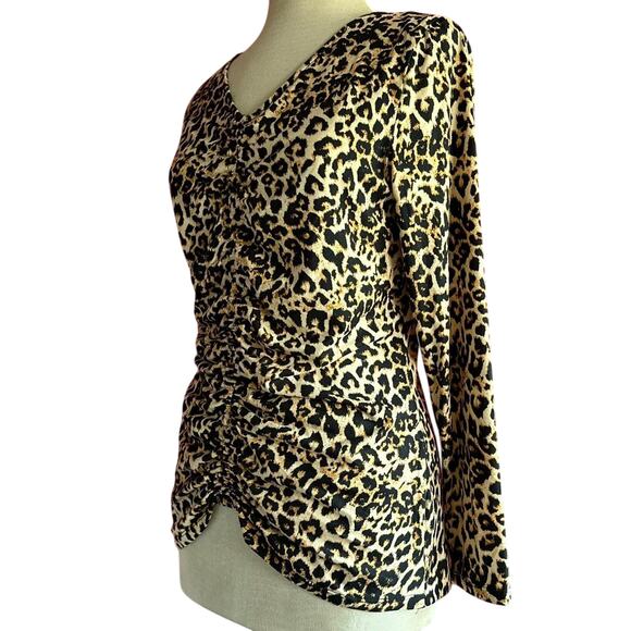 Womens Top Size Medium Cheetah Animal Print Office Siren Professional Retro Fun - Picture 5 of 7